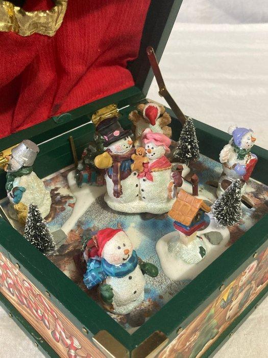 (12)Splendide et très Rare boite à musique de Noel Verte, Antiek en Kunst, Curiosa en Brocante
