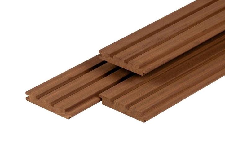 Thermo wood Vuren Zweeds rabat / ayous triple rhombus gevel, Tuin en Terras, Palen, Balken en Planken, 180 tot 250 cm, Planken