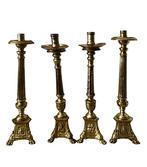 Kandelaar (4) - Brons, 4 kandelaren met drievoetige basis, Antiek en Kunst