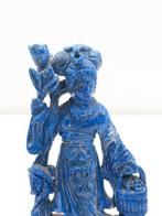 Figuur - Guanyin con una cesta di fiori - Lapis Lazuli -, Antiek en Kunst