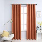 vidaXL Gordijnen verduisterend met ringen 2 st 140x175 cm, Huis en Inrichting, Stoffering | Gordijnen en Lamellen, Verzenden, Nieuw