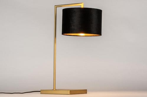 Rietveld Tafellampen - Zwart, Goud - Stof, Metaal, Huis en Inrichting, Lampen | Tafellampen, Verzenden
