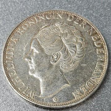 Nederland. Wilhelmina. 2 1/2 Gulden 1933 grof haar (Zonder beschikbaar voor biedingen