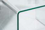 Designset van 3 glazen salontafels FANTOME 60cm bijzettafels, Ophalen of Verzenden, Nieuw