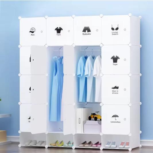Modulaire Opbergkast 16 Vakken – Kleding en Schoenenkast 147, Huis en Inrichting, Kasten | Kledingkasten, Nieuw, Verzenden