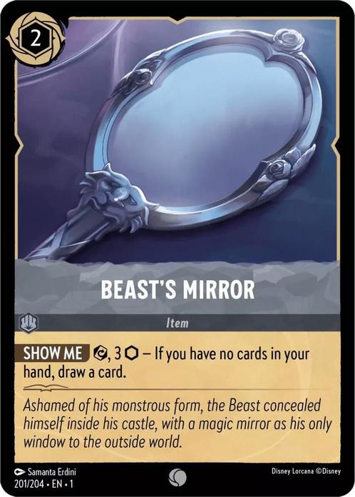 [201/204] - BEASTS MIRROR ENG NON-FOIL [M/NM], Verzamelen, Disney, Ophalen of Verzenden