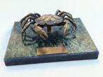 sculptuur, Krab - 6 cm - Brons op marmer - 1979