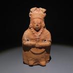 Maya Terracotta Figuur. 650 - 900 n.Chr. 14,2 cm H. Spaanse