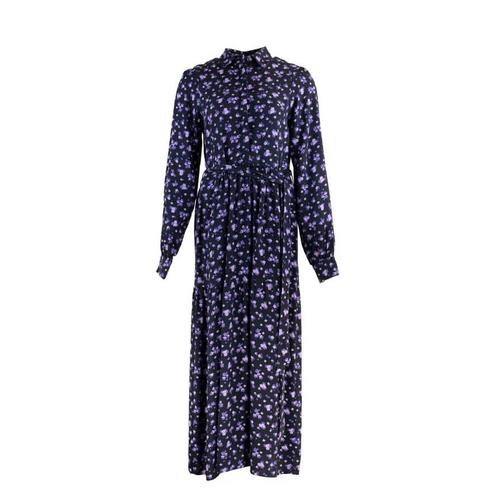 Livthelabel • zwarte maxi jurk met bloemen • XS, Kleding | Dames, Jurken, Zwart, Nieuw, Maat 34 (XS) of kleiner, Verzenden