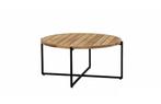 Apple Bee Condor loungetafel Black met rond teak blad Ø 94, Ophalen of Verzenden, Nieuw