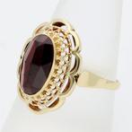 Ring - 14 karaat Geel goud - Granaat, Sieraden, Tassen en Uiterlijk, Ringen, Nieuw