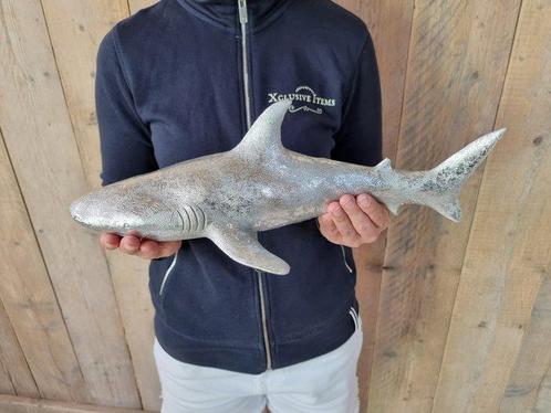 Beeld, Silver Shark 41cm - 13 cm - Hars, Antiek en Kunst, Kunst | Designobjecten