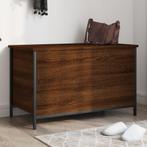 vidaXL Opbergbankje 80x42,5x50 cm bewerkt hout bruin, Huis en Inrichting, Banken | Voetenbanken en Poefen, Verzenden, Nieuw