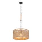 Hanglamp HALIA 40.0 cm 1-lichts Zwart, Bruin, Ophalen of Verzenden, Nieuw, Metaal, 75 cm of meer