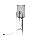 Moderne vloerlamp zwart 135cm - Bliss Mesh, Nieuw, Overige materialen, Modern, 100 tot 150 cm