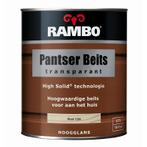 Rambo Transparante Pantserbeits -  NOTENHOUT 1207 - 0,75 lit, Doe-het-zelf en Verbouw, Verf, Beits en Lak, Nieuw, Verzenden
