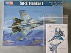 HobbyBoss 81711 Su-27 Flanker B 1:48 + Oekraïne decals, Hobby en Vrije tijd, Modelbouw | Vliegtuigen en Helikopters, Nieuw, Verzenden