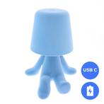 Oplaadbare LED Tafellamp - Denker - Blauw Velours, Ophalen of Verzenden, Nieuw