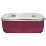 RVS bioloco Lunchtrommel 20cm x 13,5cm x 7cm - Berry Red/Fuc, Ophalen of Verzenden, Nieuw