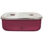 RVS bioloco Lunchtrommel 20cm x 13,5cm x 7cm - Berry Red/Fuc, Nieuw, Ophalen of Verzenden