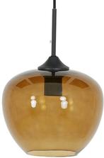 2dekans | Light & Living Hanglamp Mayson Ø23cm – Bruin Glas, Huis en Inrichting, Ophalen of Verzenden, Zo goed als nieuw