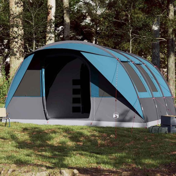 vidaXL Tunneltent 7-persoons waterdicht blauw, Caravans en Kamperen, Tenten, Nieuw, tot en met 2, Verzenden