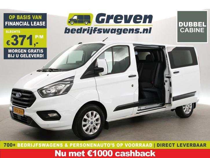 Ford Transit Custom 340 2.0 TDCI L2H1 | DC | Aut. | Airco, Auto's, Bestelauto's, Te koop, Automaat, Financial lease, Diesel, Wit
