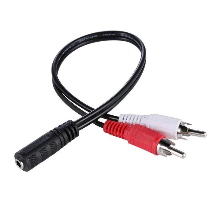 Dubbele RCA naar AUX Audiokabel |CTX-5500, Auto diversen, Achteruitrijcamera's, Nieuw, Ophalen of Verzenden