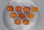 9 Amber kralen - 18,71 gram - Amber - Mauritanië - 19e eeuw, Antiek en Kunst, Antiek | Overige Antiek
