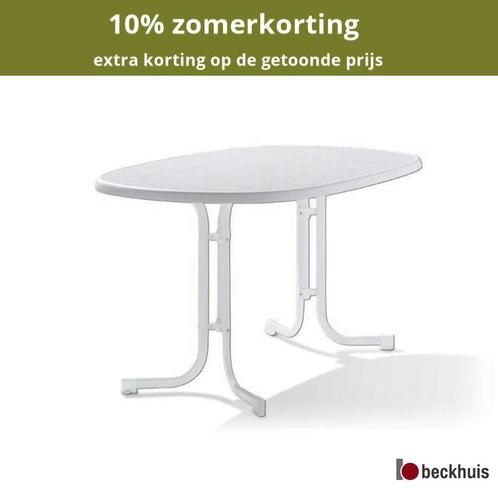 Sieger Boulevard klaptafels staalbuis/Mecalit Pro 70 cm tot, Tuin en Terras, Tuintafels, Nieuw, Kunststof, Ophalen of Verzenden