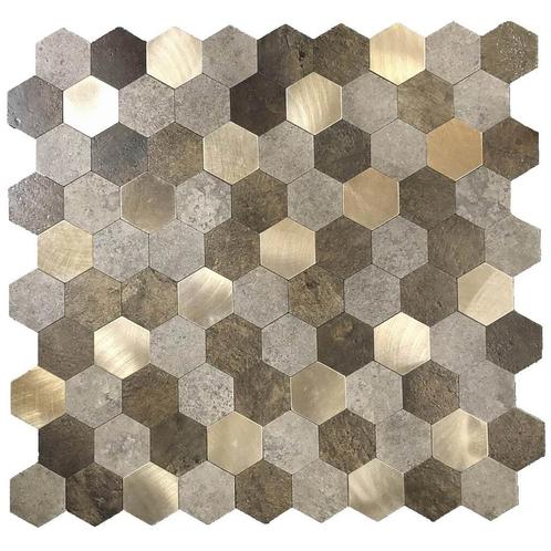 Zelfklevende Mozaïek Tegel - Afimera Mix Hexagon -, Huis en Inrichting, Woonaccessoires | Wanddecoraties, Nieuw, Ophalen of Verzenden