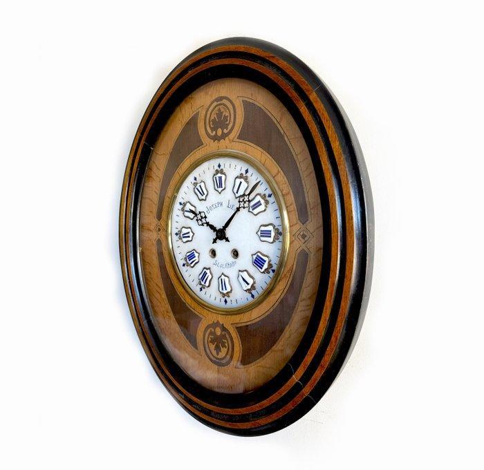 Ossenoog klok - Hout - 1850-1900, Antiek en Kunst, Antiek | Klokken