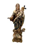 Beeldje, Maria met kindje Jezus - 25 cm - Gips, Tin