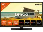 Lenco LED-3263BK (V2) - 32 Android Smart TV met 12V Auto, Verzenden, Zo goed als nieuw