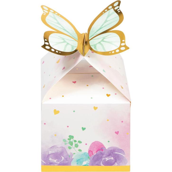 Vlinder Uitdeelbox 13cm 8st, Hobby en Vrije tijd, Feestartikelen, Nieuw, Verzenden
