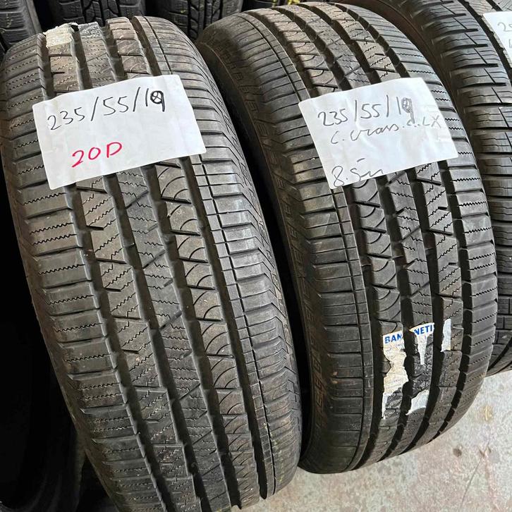 2 x Continental 235-55-19 4 Seizoenbanden 8,5mm, Auto-onderdelen, Banden en Velgen, 19 inch, All Season, 235 mm, Personenwagen