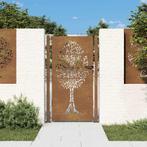 vidaXL Poort 105x205 cm cortenstaal boom ontwerp, Tuin en Terras, Verzenden, Nieuw