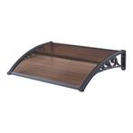 [en.casa] Deurluifel Mellerud afdak 100x60 cm zwart en bruin, Doe-het-zelf en Verbouw, Verzenden, Nieuw