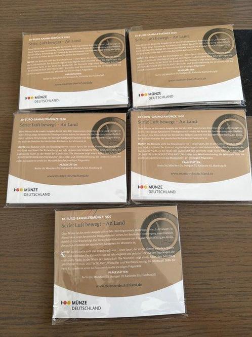 Duitsland. 10 Euro 2020 “An Land (5 stuks) Proof (Zonder, Postzegels en Munten, Munten | Europa | Euromunten