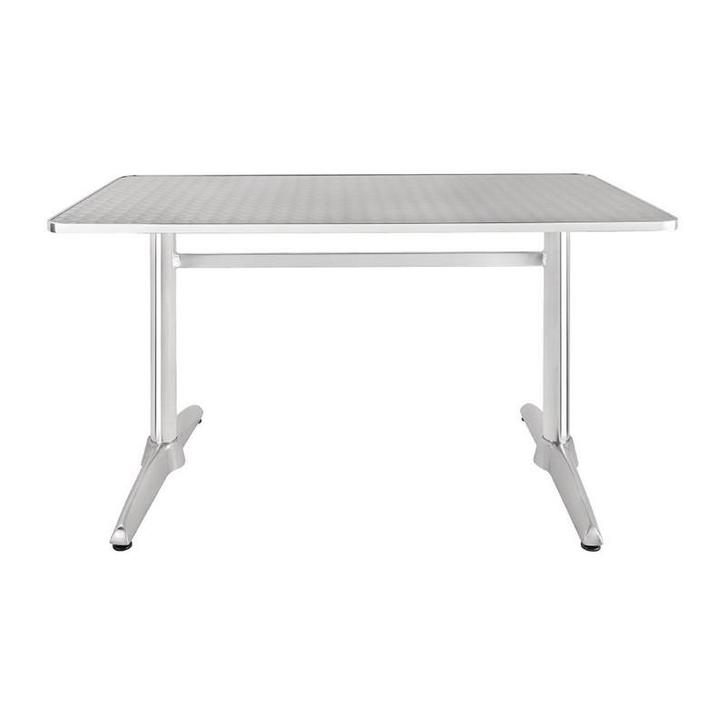 Bolero rechthoekige RVS tafel met dubbele tafelpoot 120cm, Zakelijke goederen, Horeca | Meubilair en Inrichting, Verzenden
