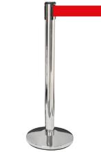 Luxe Afzetpaal Chroom - 3 Meter Trekband Rood, Nieuw in verpakking