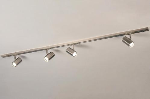 Rietveld Licht - Stalen spanningsrailset in, Huis en Inrichting, Lampen | Hanglampen, Verzenden