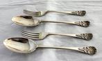 Bestekset (4) - .800 zilver - Antieke couverts