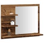 vidaXL Badkamerspiegelkast 60x10,5x45 cm oud houtkleurig, Huis en Inrichting, Tafels | Kaptafels, Verzenden, Nieuw