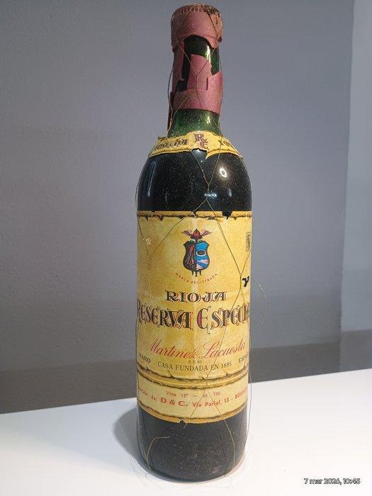 1922 Martinez Lacuesta - Rioja Reserva Especial - 1 Fles, Verzamelen, Wijnen