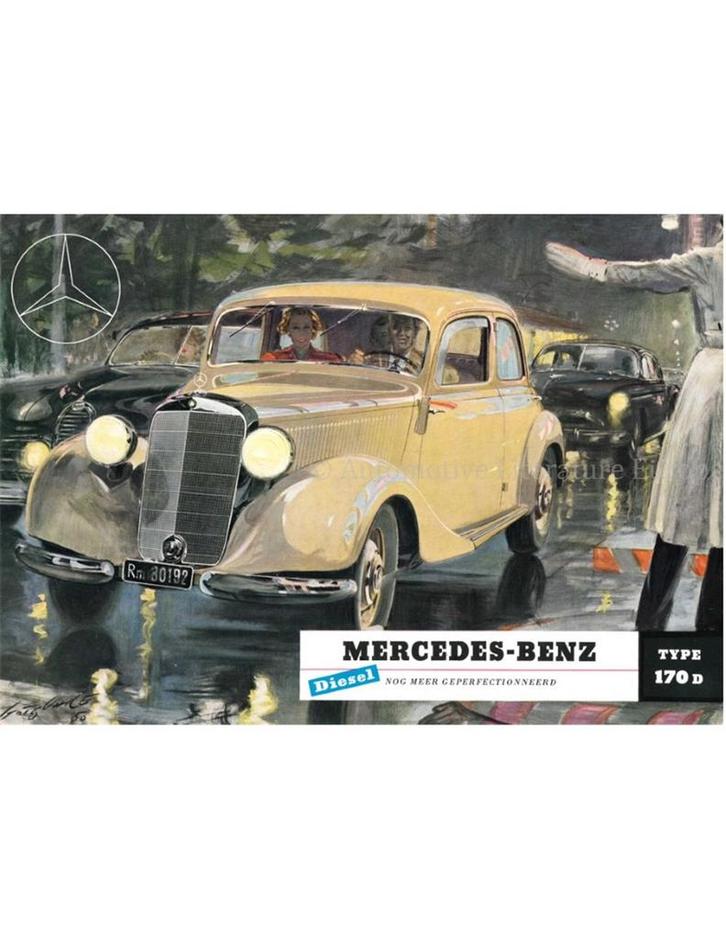 1951 MERCEDES BENZ TYPE 170 D BROCHURE NEDERLANDS, Boeken, Auto's | Folders en Tijdschriften