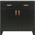 WOOOD Kast Dian van zwarte dennen, breedte 94 cm x, Huis en Inrichting, Verzenden, Nieuw