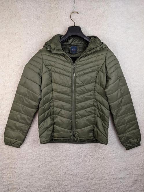 ONLY olive green puffer jacket with hood, Kleding | Dames, Jassen | Winter, Nieuw, Verzenden
