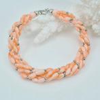 Koraal - Zilver - Armband - CORALLO ROSATO, Antiek en Kunst