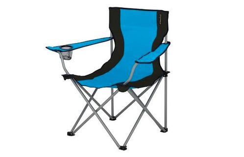 Eurotrail Lausanne Campingstoel Azuur/Zwart, Caravans en Kamperen, Kampeeraccessoires, Nieuw, Ophalen of Verzenden